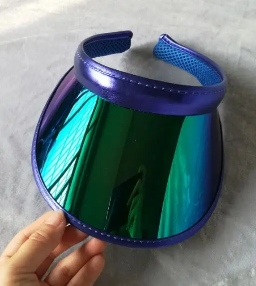purple Larg Brim козырек из ПВХ кепки новые летние женские повседневные Пластиковые Солнцезащитные бейсболки с защитой от ультрафиолета велосипедные Пляжные шапки Gorros - Цвет: purple