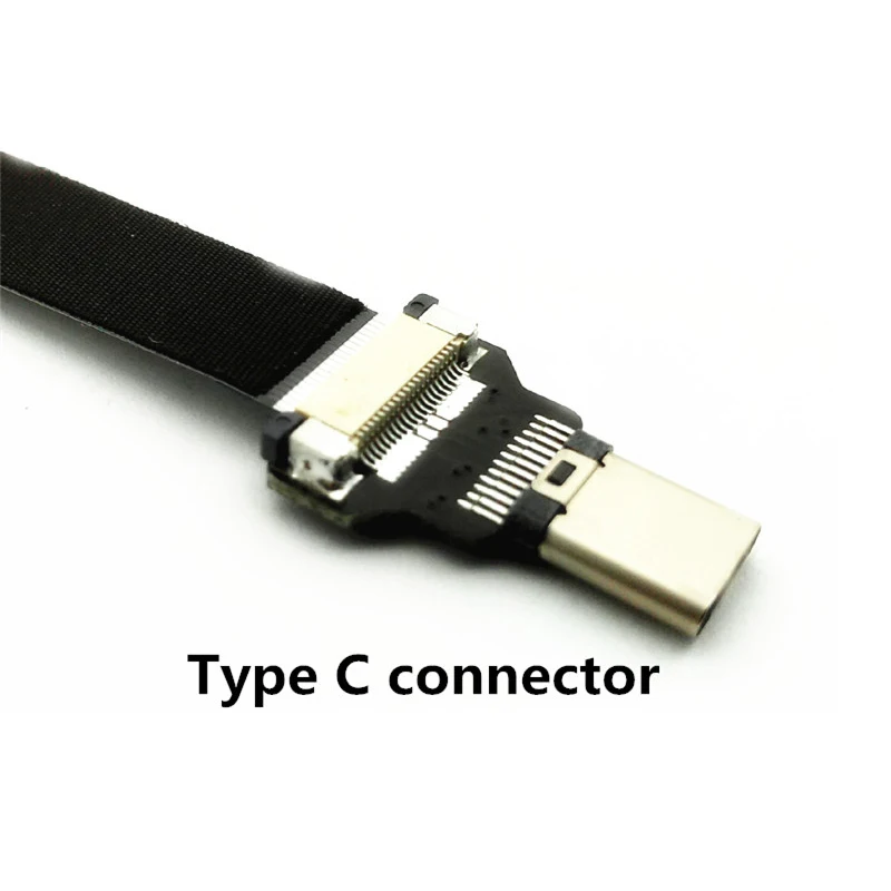 Тонкий Ультра USB кабель 5/10/15/20/30 см прямой стандартный плоский типа A Type C для видео