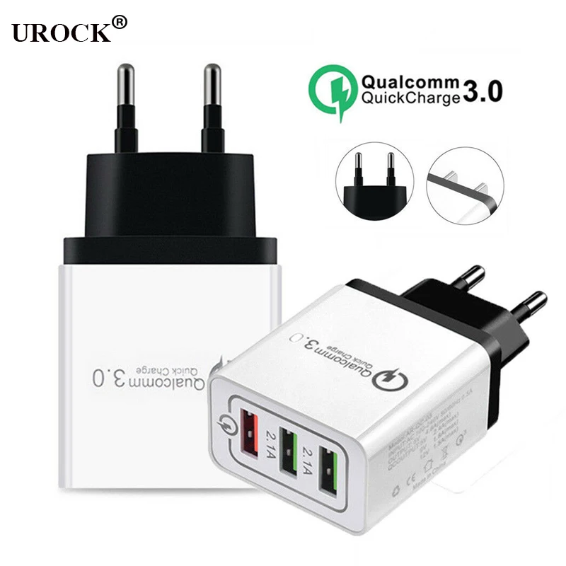 Зарядное устройство для мобильного телефона светодиодный дисплей 3 USB зарядное устройство для iPhone samsung Xiaomi EU дорожное настенное зарядное устройство для зарядки телефона usb-адаптер-i