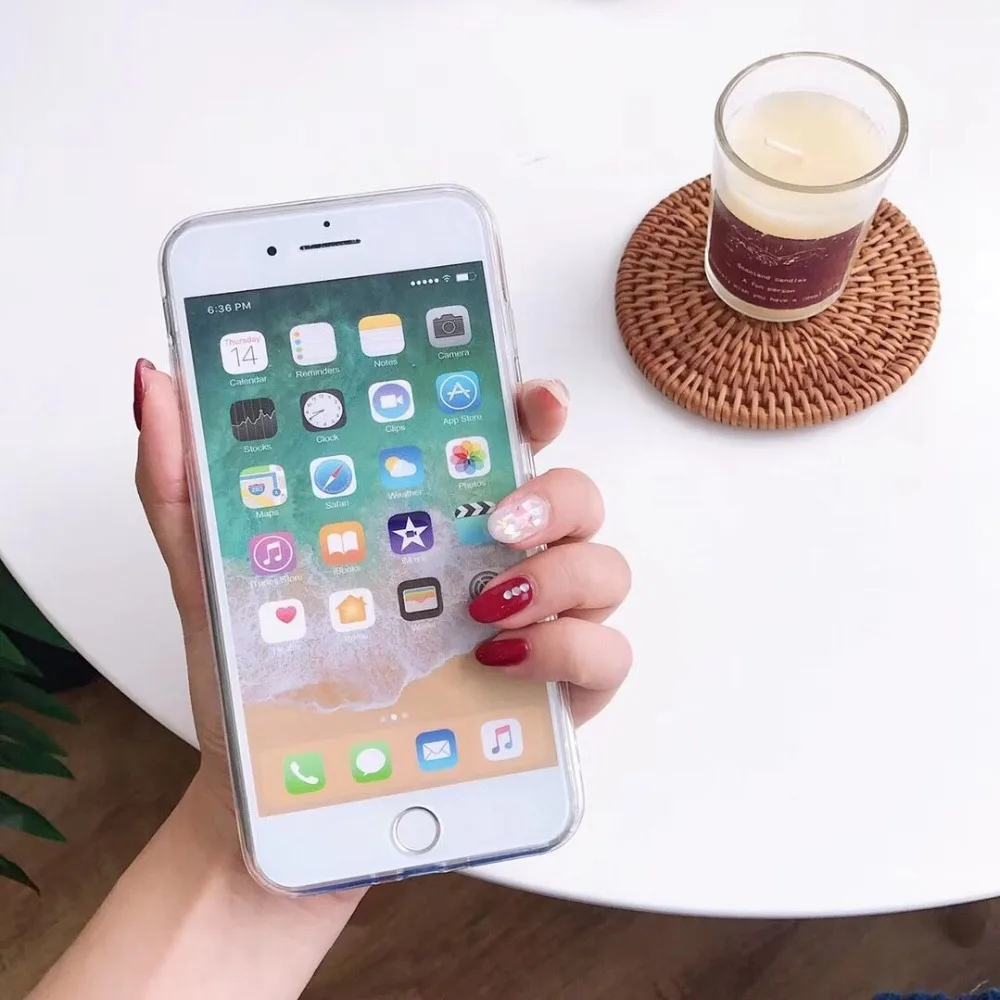 ORYKSZ милый чехол для телефона с изображением сообщений iphone 7 8 X прозрачный мягкий