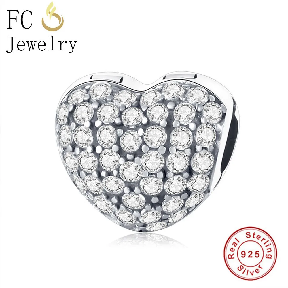 FC0363-W FC ювелирное изделие, браслет Pandora, 925 серебро, четырехлистный клевер, Микки, клипса, пробка, бусина, рефлексион, Berloque - Цвет: FC0363-W