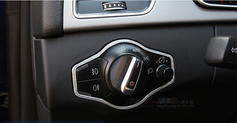 Алюминиевый Кнопку Фар Рамка Украшения Для Audi A4 B8 A5 Q5 Аксессуары Стайлинга Автомобилей