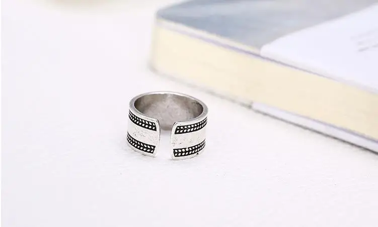 Большое гладкое серебряное кольцо для женщин свадебное ювелирное изделие