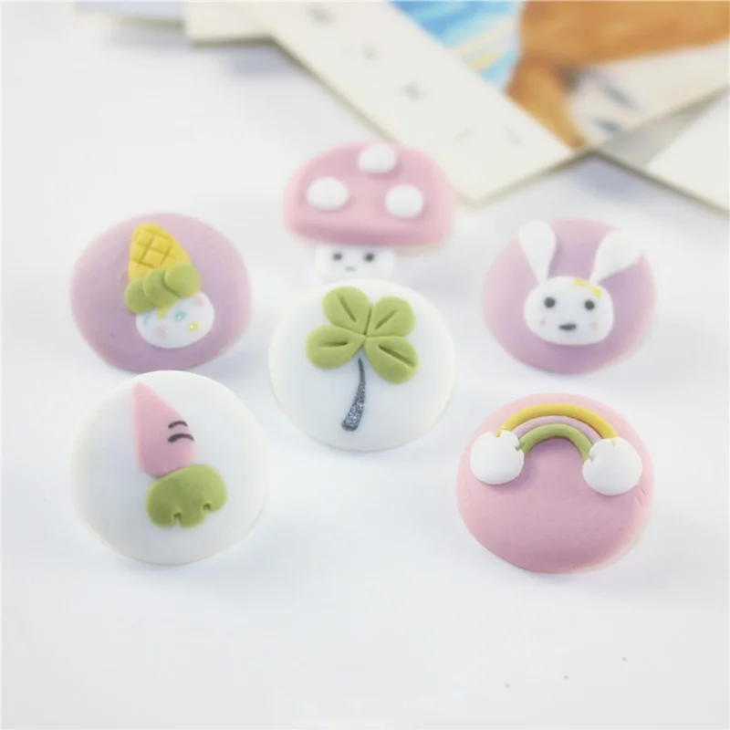 12 шт./лот керамические броши в форме гриба радуги для одежды фарфоровые булавки