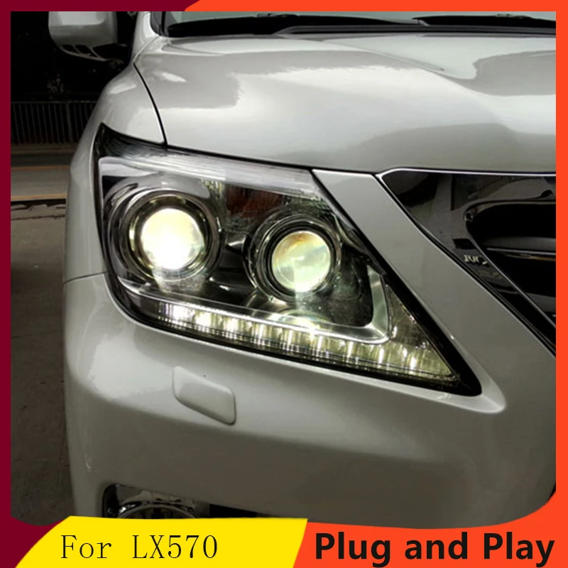 

Car headlight For Lexuz LX570 headlights 2012-2014 led headlight led drl H7 hid Bi-Xenon Lens low beam Front light