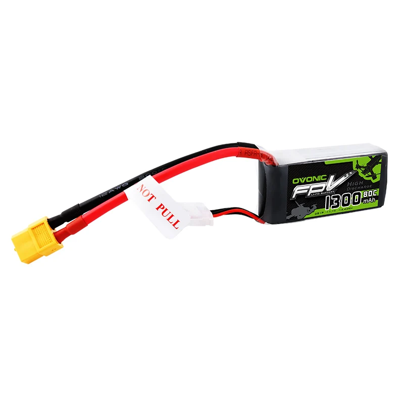 OVONIC 1300 мАч 80C Max 160C Lipo 3S 11 1 В батарея с вилкой XT60 для 240 FPV рамы радиоуправляемого