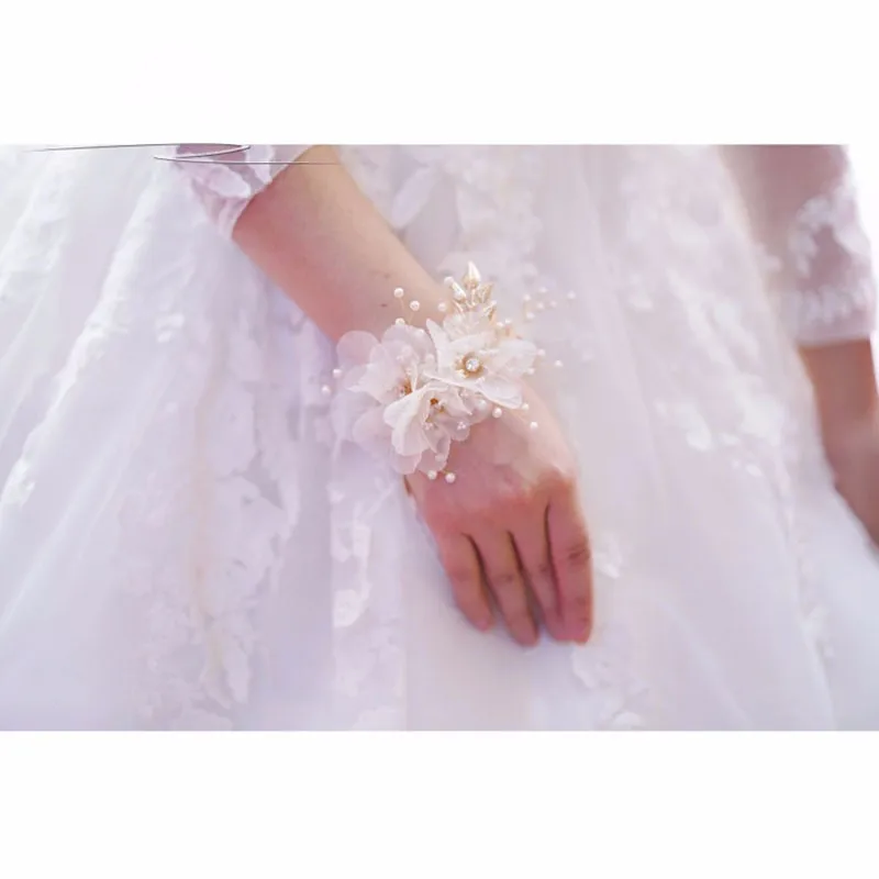 Женский браслет свадебный с жемчугом аксессуары для подружки невесты браслеты