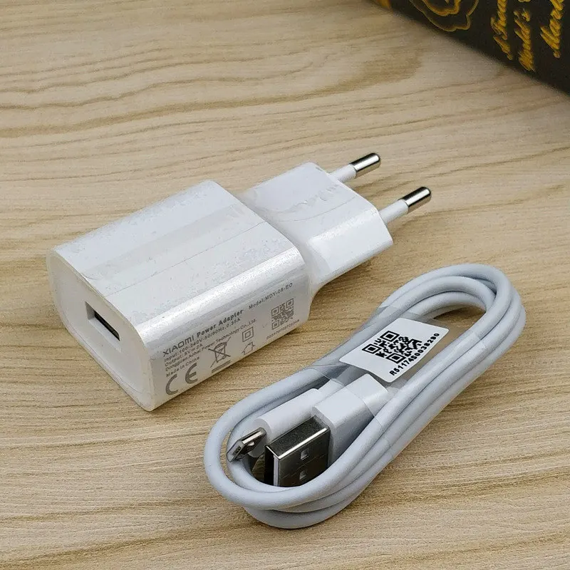 White Set Xiaomi 5 V/2A EU зарядное устройство Адаптивное USB 10W Зарядка адаптер usb микро кабель для Redmi Note 2 3 4 5 plus pro 4X 5a 4a S2 3 S - Тип штекера: White Set