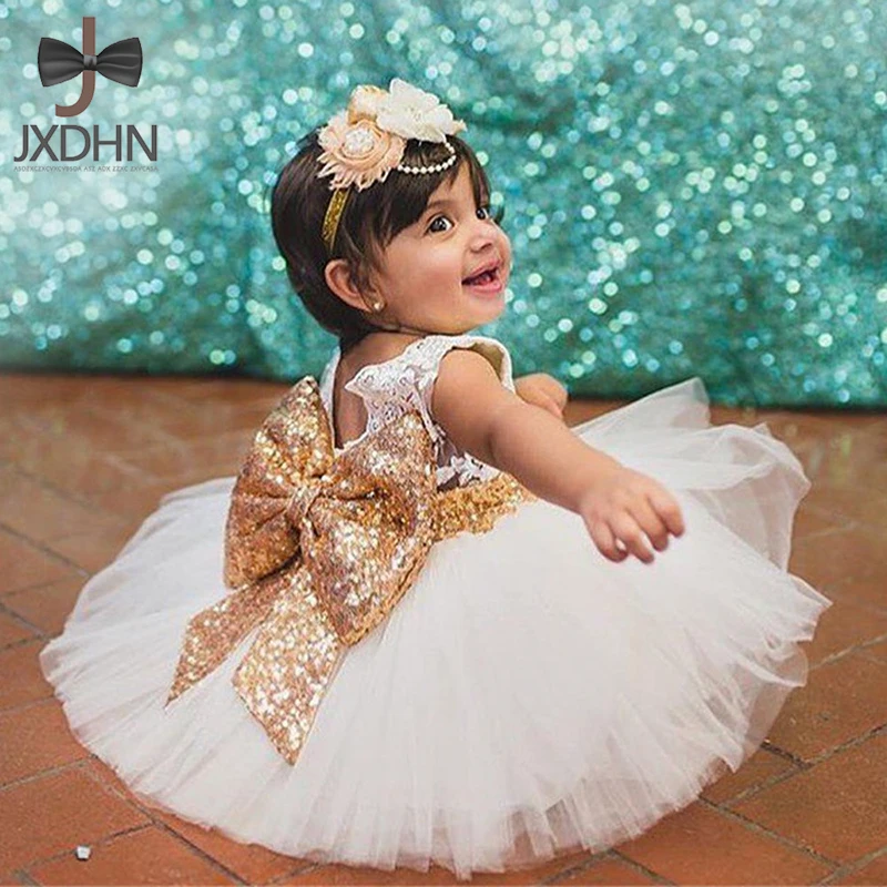 Новое модное платье с цветами и блестками для девочек вечеринки дня рождения