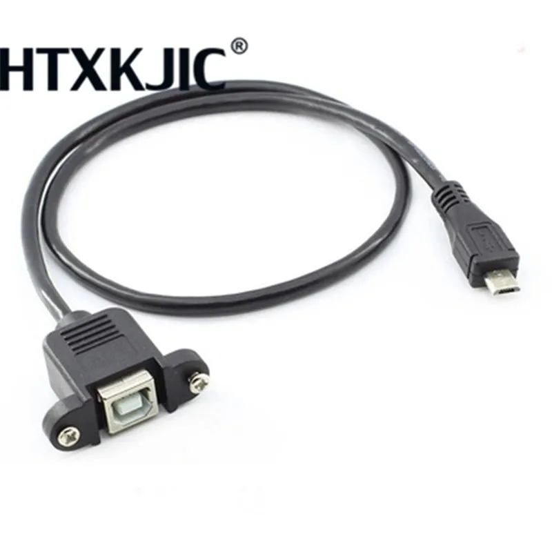 Кабель соединитель Micro USB 5pin 2 0 типа папа к B 30 см 50 с панельным креплением