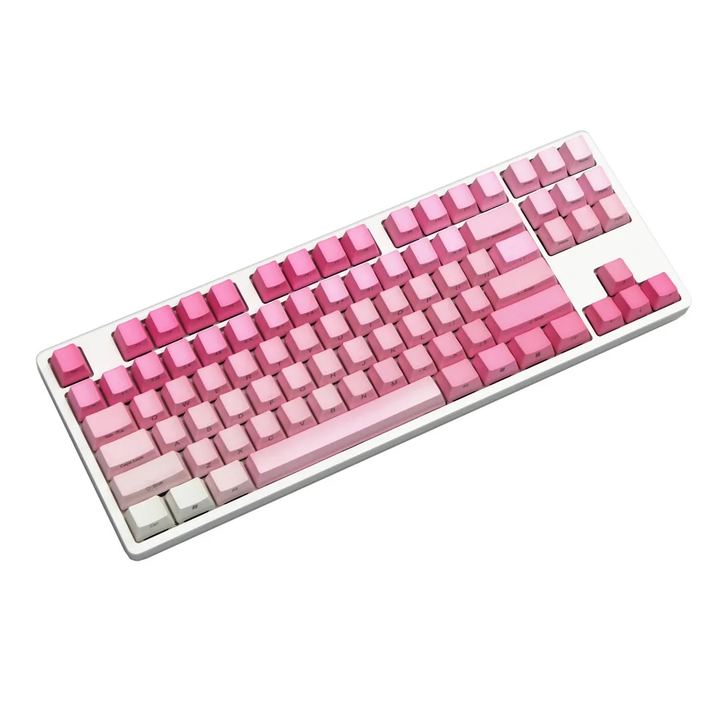 Градиентный цвет PBT keycaps OEM 87 ключ ANSI раскладка MX Переключатель боковая печать механическая клавиатура keycap Keycaps только, не клавиатуры