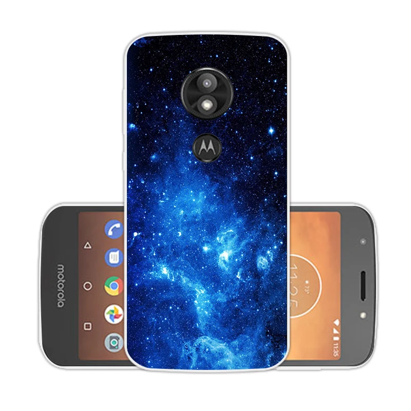 5.2 inch Soft Silicone for Motorola E5 Play Slim TPU Phone Shell MOTO E5Play Transparent Gel Ultrathin Blue Coque |