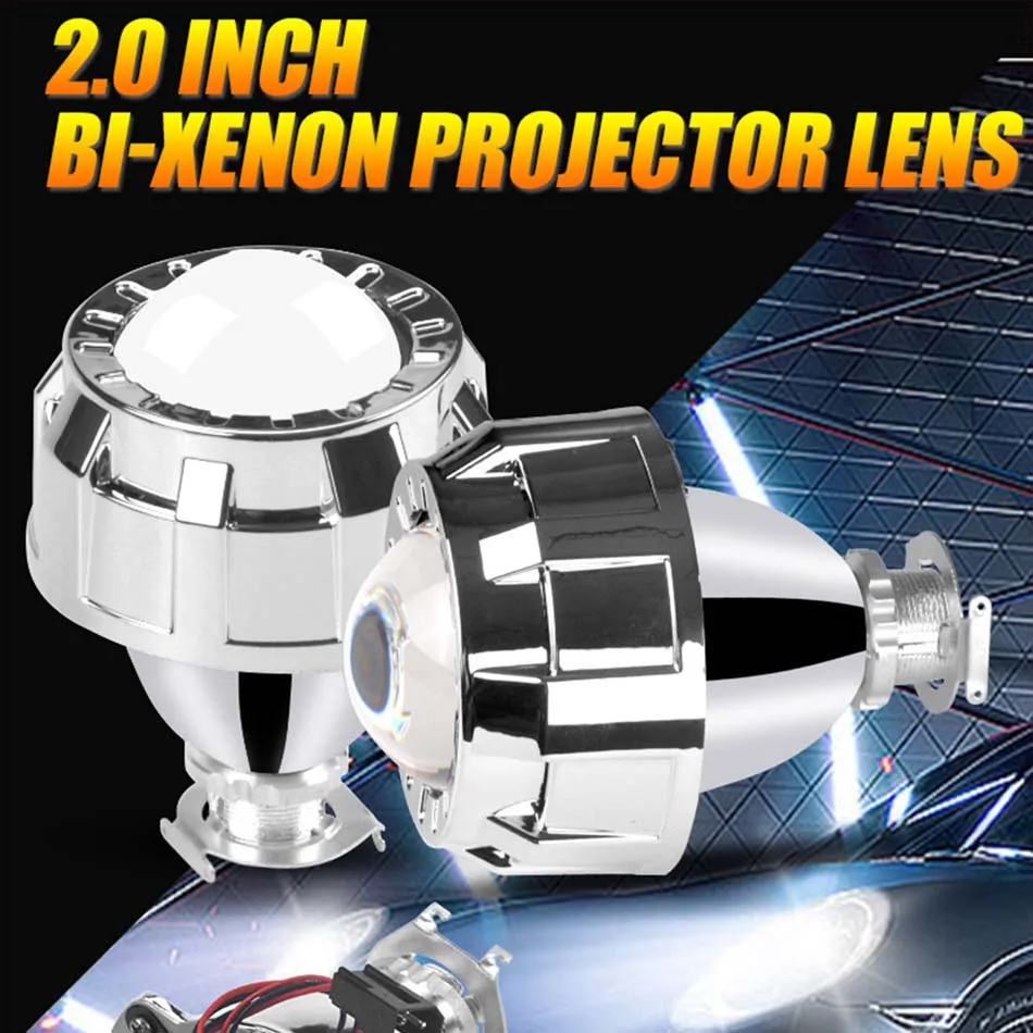 RACBOX 2,0 1,8 дюймов HID Bi Xenon мини-линзы для проектора для H4 H7, фары, линзы для автомобиля, модификация Hi/Low Beam, ксеноновые лампы H1