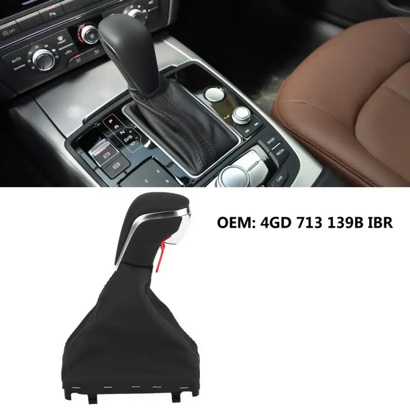 Новый рычаг переключения передач с кожаным ботинком Gaiter 4GD 713 139B IBR для Audi A6 C7 2015-2018
