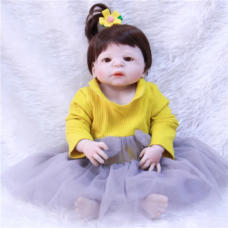 

55cm Bebe Reborn Baby Full Silicone Reborn Dolls Realistic boneca lol Toddler Dolls For Girls Toys Christmas Gift COLLECTION