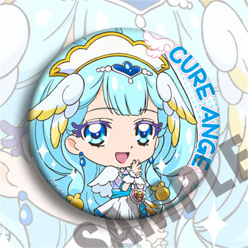 Аниме мультфильм Hugtto! Брошь на пуговицы Pretty Cure Yell Ange большого размера значок