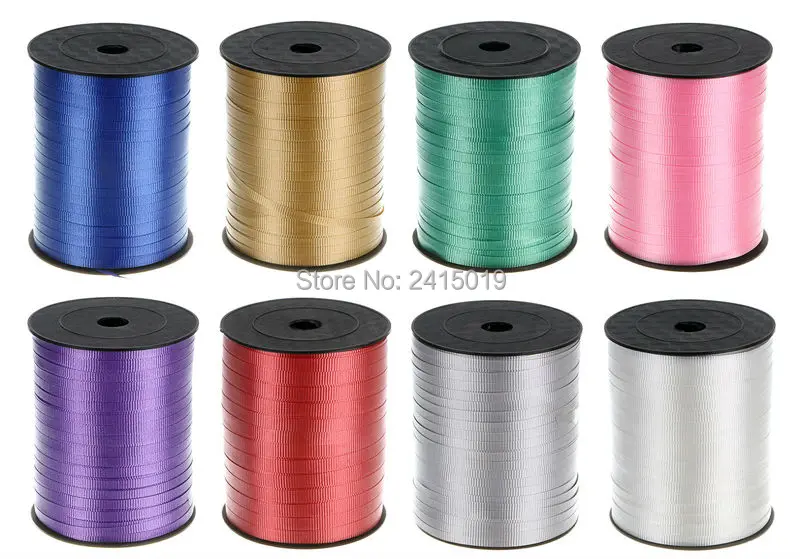 Free ship Fine quality 500m curling ribbon helium balloon accessories ribbons ribbon rope wedding party decorating decoration