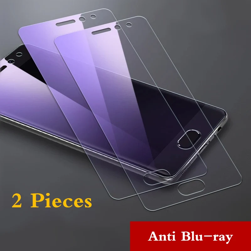 2 шт./лот, полностью закаленное стекло для Meizu Pro 7 Plus 9 H, защита экрана от Blu-Ray для Meizu Pro 7 plus, защитная пленка - Цвет: 2Pcs for Anti-Glare