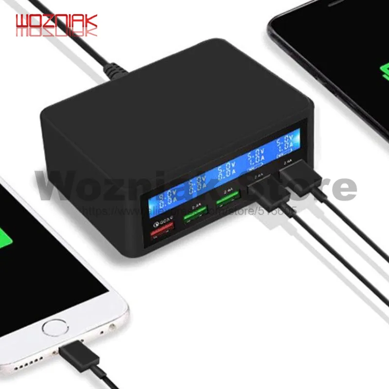 5 USB мобильный телефон зарядное устройство в режиме реального времени