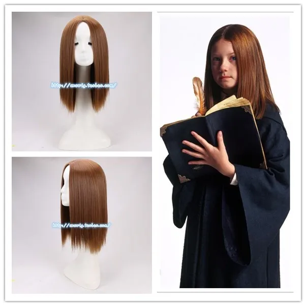 Женский парик Ginny Molly Weasley коричневый для ролевых игр на Хэллоуин.