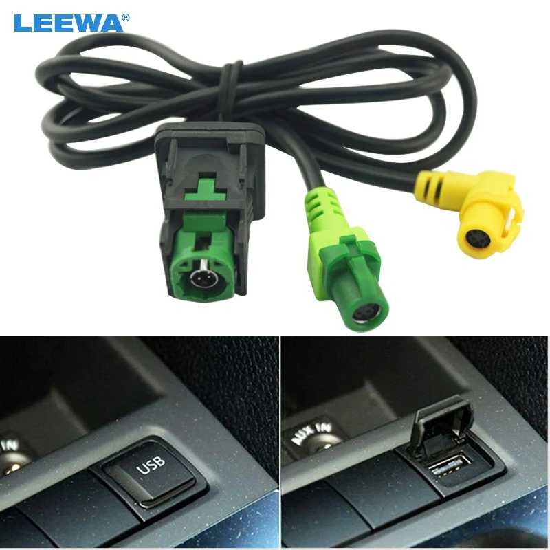 LEEWA 10 набор автомобильный OEM RCD510 RNS315 USB кабель с переключателем для VW Golf MK5 MK6 VI 5 6 Jetta