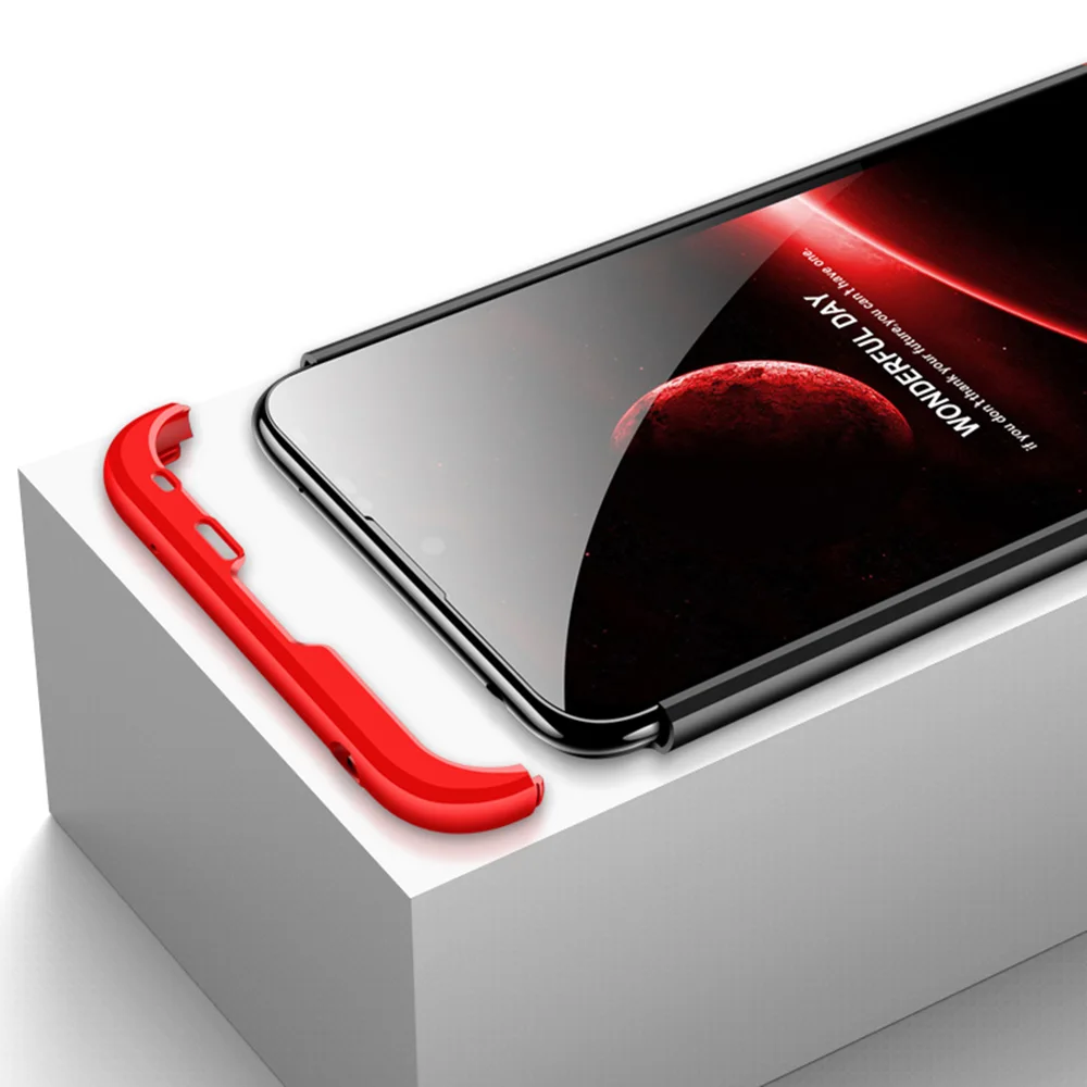 Защитный чехол для Huawei Y7 2019 3 в 1 защитный с полным покрытием + закаленное стекло