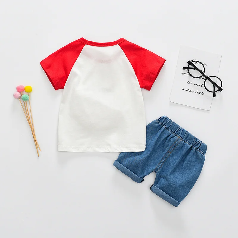 Летняя одежда для мальчиков и девочек 2020 детская футболка с арбузом шорты 2 шт.