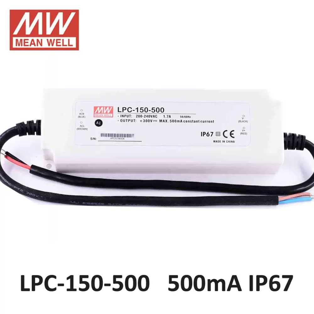 Meanwell LPC 150W постоянного тока 500/700/1400mA Светодиодный источник питания 1050mA