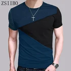 Футболка ZSIIBO TX116 мужская с круглым вырезом, тенниска с короткими рукавами, модная трендовая майка для фитнеса, лето 2019