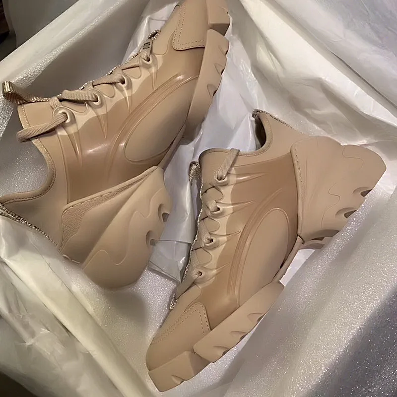khaki Buono Scarpe/Повседневная Белая обувь; женские кроссовки на платформе; zapatos De Mujer; Брендовая женская обувь с принтом; chaussures femme - Цвет: khaki