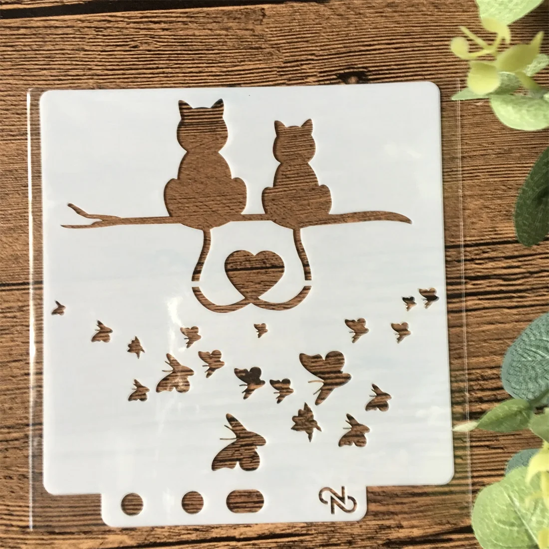 1 шт. кошки любящее сердце Craft наслоения Трафареты настенная живопись