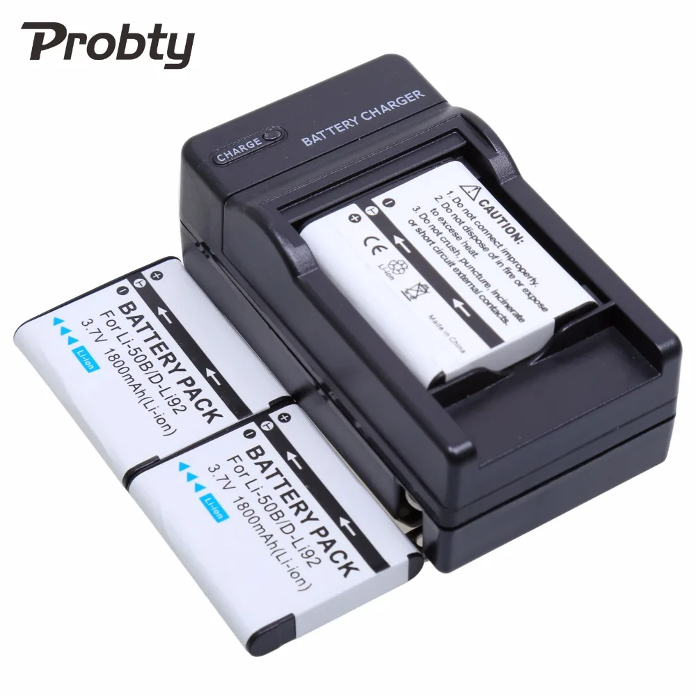 

3 x Probty Camera Battery LI-50B LI50B LI 50B + Charger For Olympus Pentax D-LI92 1010 1020 1030SW SP800UZ SZ10 SZ11 u6010 u6020