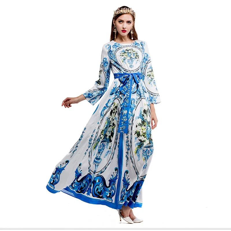 Плюс Размеры взлетно-посадочной полосы платье 2017 Для женщин Элегантный Винтаж