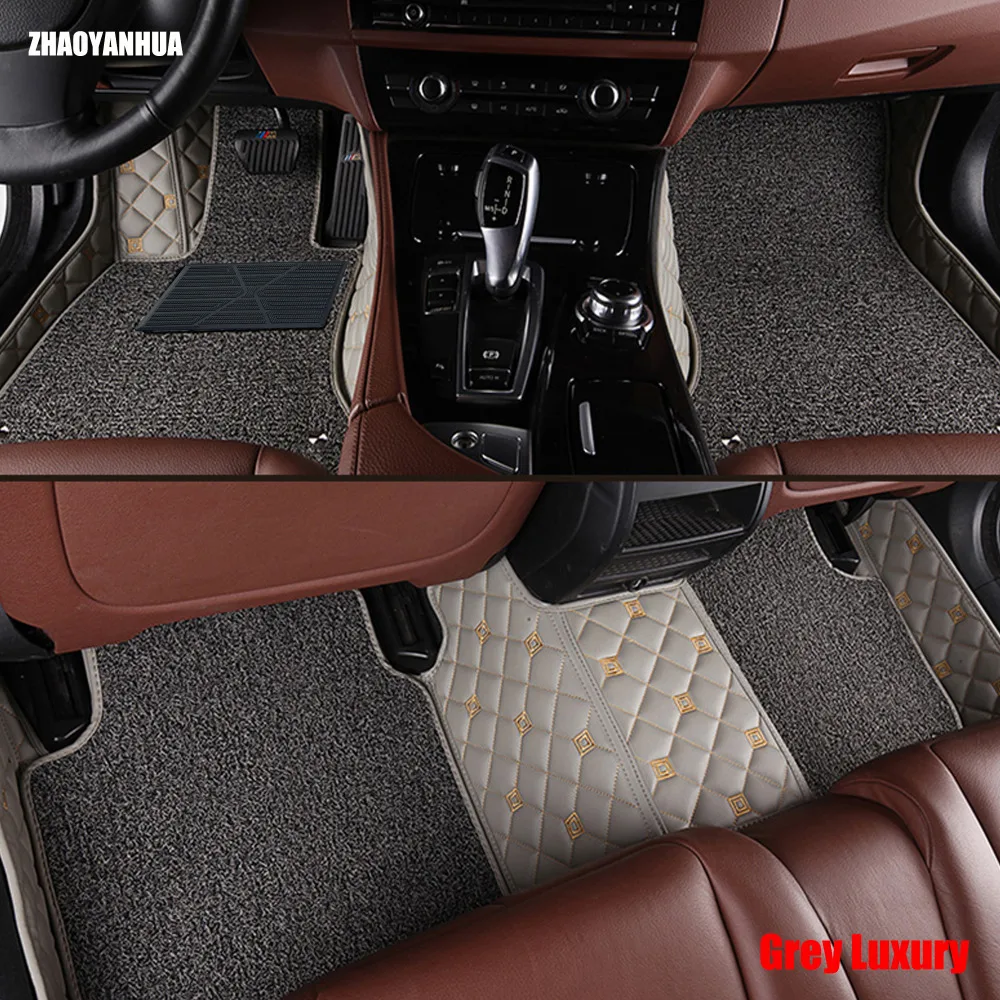 

ZHAOYANHUA Car floor mats for Nissan Tida Versa Sunny 5D all weather heavy duty car-styling carpet rugs floor liners(2004-)