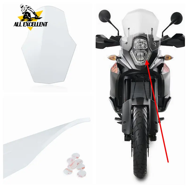 Прозрачная защитная крышка для фар для KTM 1050 1190 ADV 1290 Super Adventure 15-16 2013