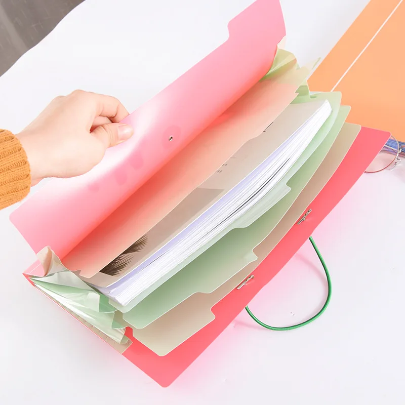 colorful A4 envelope file folder button bag organ package large-capacity holder for shool office-LH-WJD | Канцтовары для офиса и