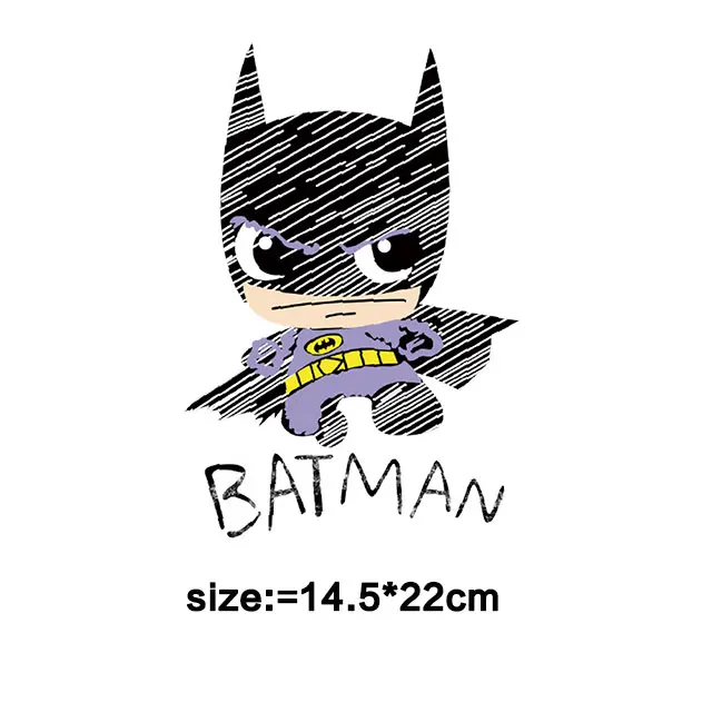 Batman-1 Человек-паук "," Бэтмен "," Железный стены стикеры сделай сам патчи для одежды трансферт thermocollants футболка балахон джинсовая parches termoadhesivos ropa - Цвет: Batman-1