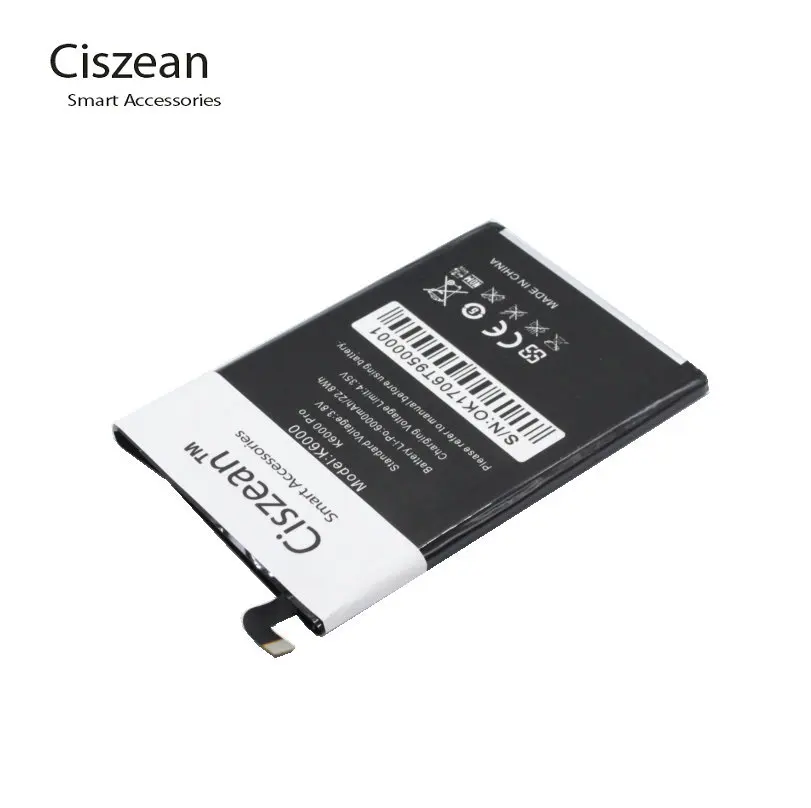 Ciszean 1 шт. 6000 мА/ч 3.8VDC Замена литий полимерный аккумулятор Батарея для Oukitel K6000 Pro 5
