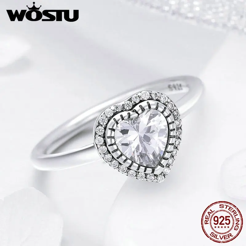 WOSTU 2020 новинка 100% Стерлинговое Серебро 925 пробы ослепительное прозрачное