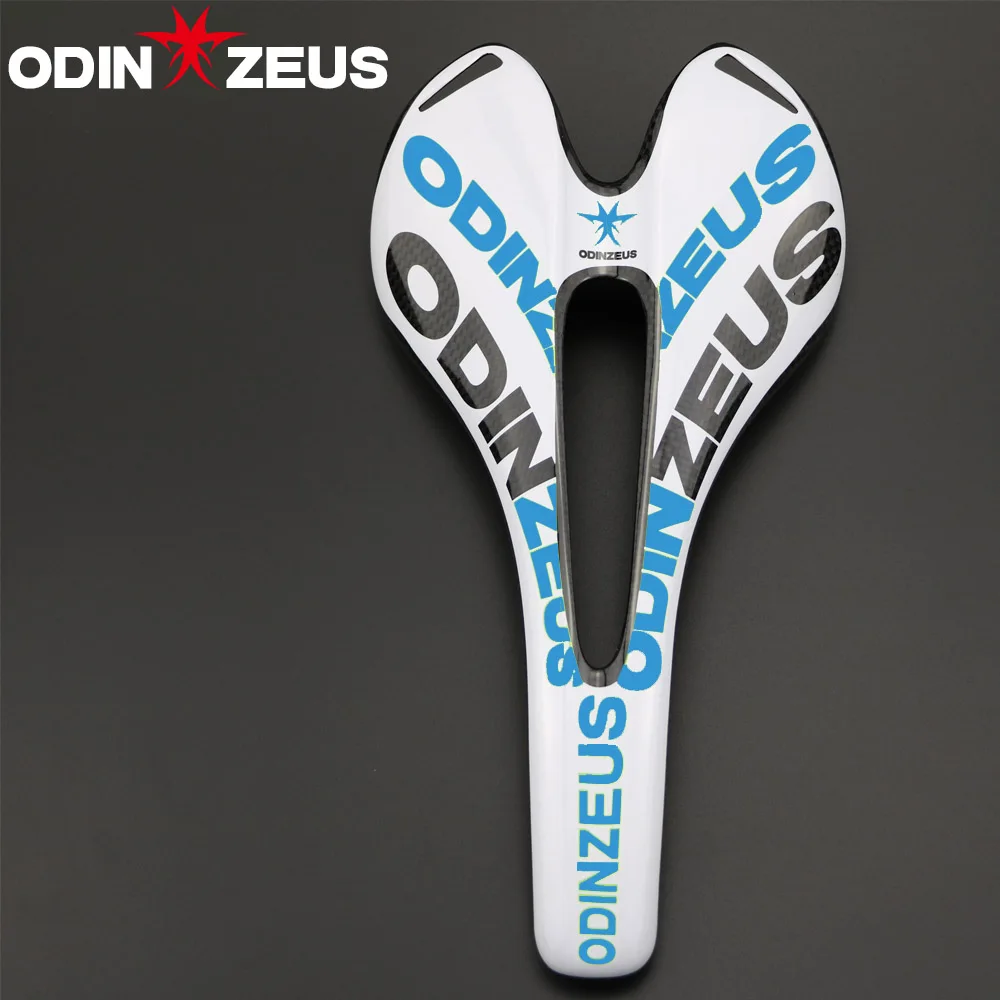 Glossy Blue ODINZEUS Горячая верхний уровень полный углеродного волокна горный велосипед авиационные материалы плюс Седло дорожный велосипед или седло для горного велосипеда - Цвет: Glossy Blue