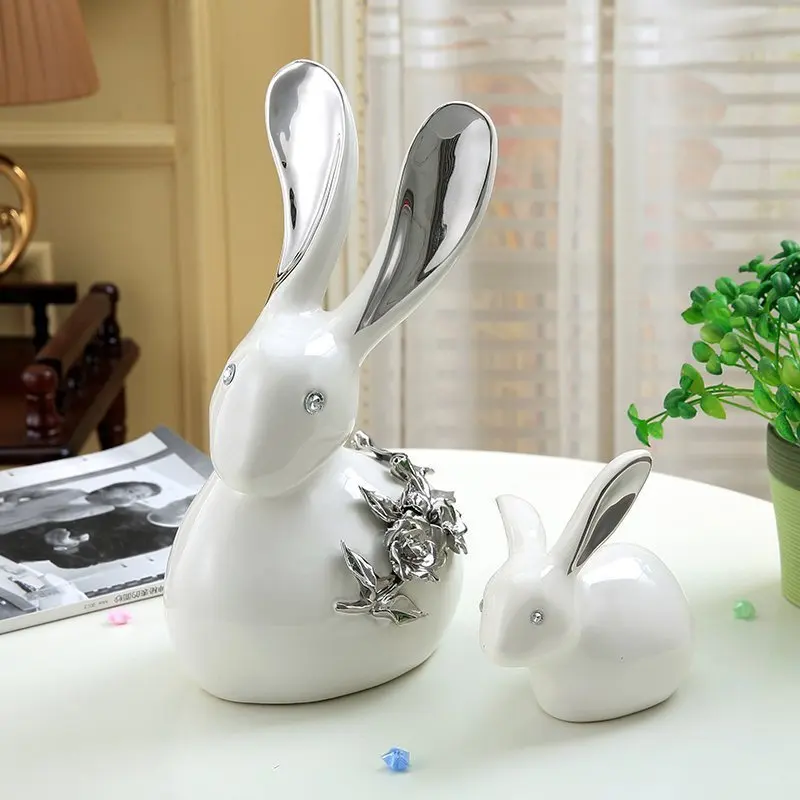 

Chinese Porcelain Rabbit Home Decoration Accessories Wedding Gifts