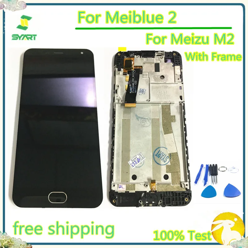 ЖК дисплей для Meizu M2 Мини кодирующий преобразователь сенсорного экрана в сборе с