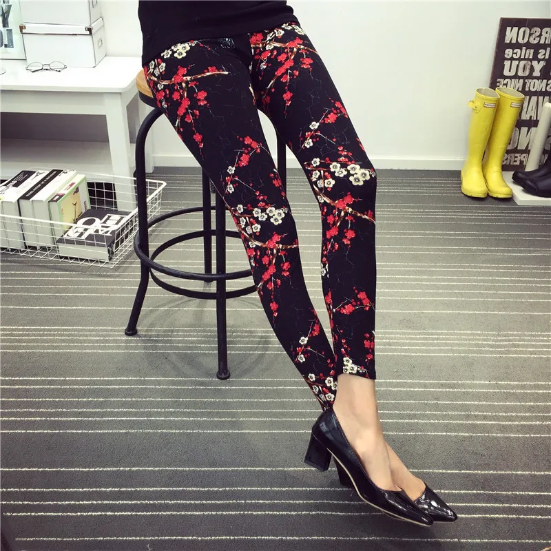 Women Graffiti Personality Leggings Ladies High Waist Fashion Casual Stretchy Printed Pencil Floral Skinny Slim Pants | Женская одежда