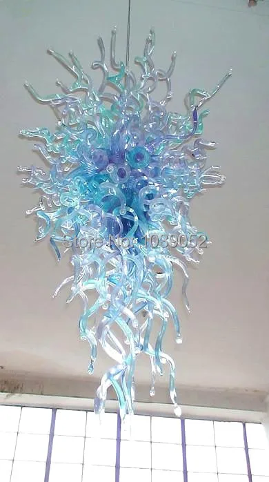 

Free Shipping Large Hotel Murano Glass High Ceiling Chandelier