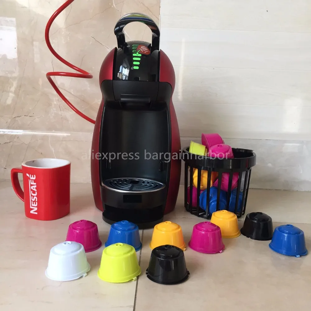1 шт. использовать 50 раз 8 цветов Многоразовые Dolce Gusto кофейные капсула nescafe dolce gusto