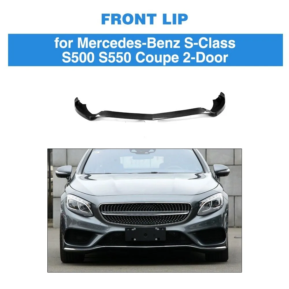 Передний бампер из углеродного волокна для Mercedes-Benz S-Class S500 S550 Coupe 2 двери 2014 - 2017