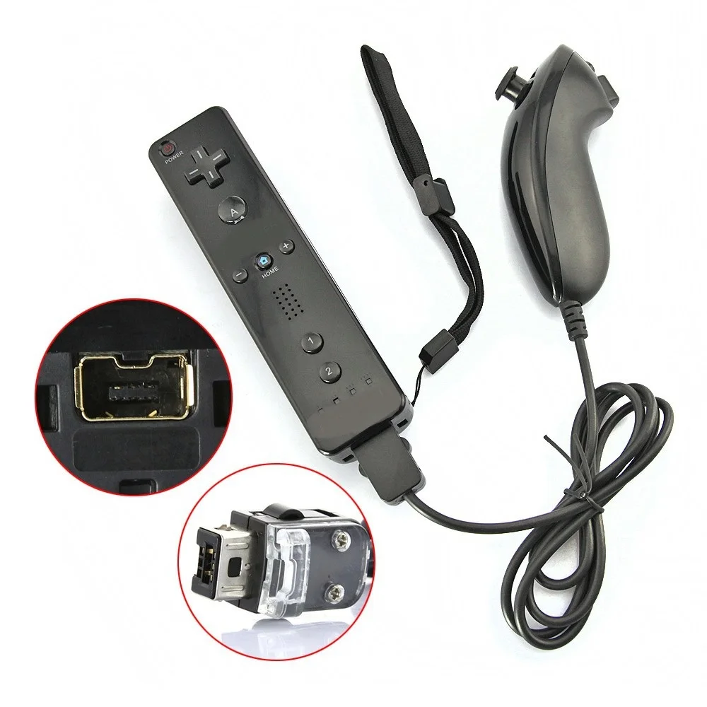 2 в 1 беспроводной пульт дистанционного управления для Nes Wii Встроенный Motion Plus Nunchuk