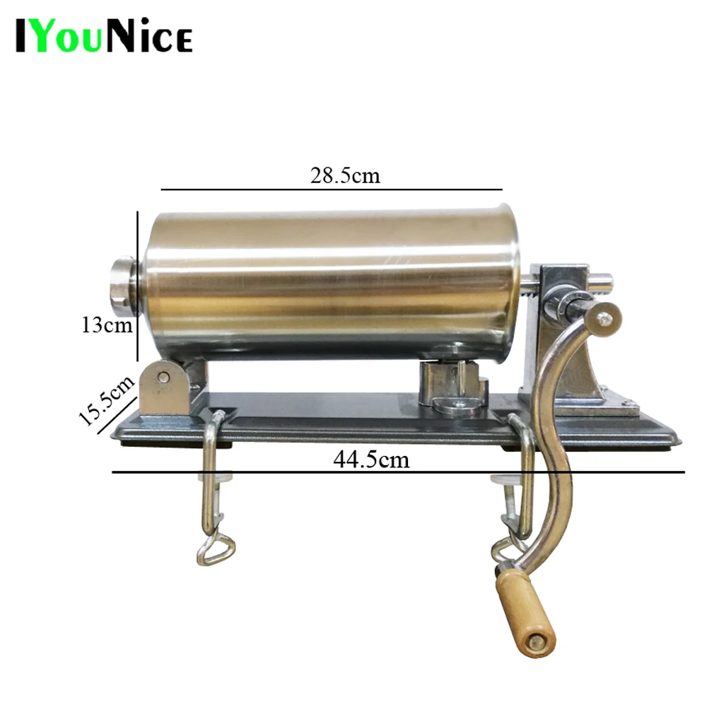 4L ручной горизонтальный колбасный шприц Наполнитель из нержавеющей стали