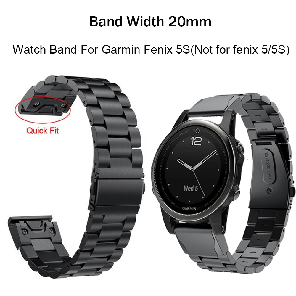 Горячие металлические ремешки из нержавеющей стали для Garmin Fenix 6S 5s 5s Plus замена Смарт часы браслет для Fenix 5s 6S Pro часы