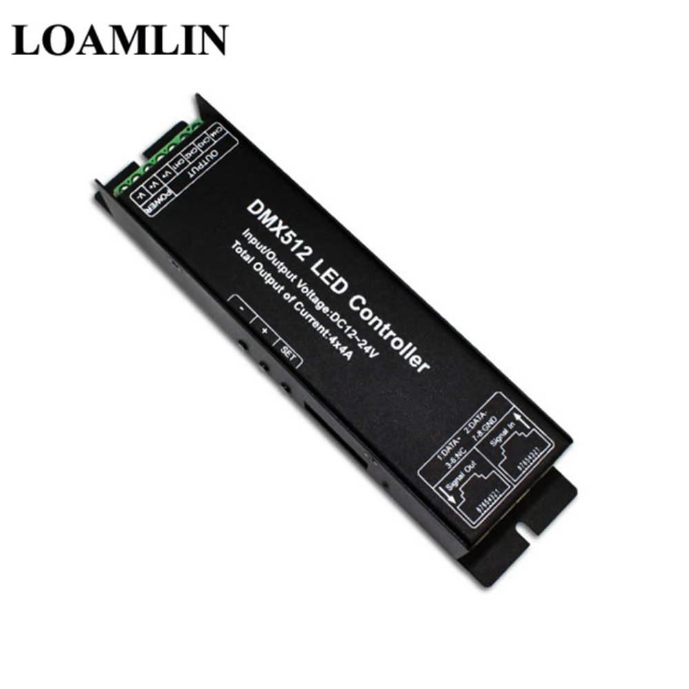 Светодиодный декодер RGBW DMX 512 4 канальный Декодер * 4A для светодиодных лент